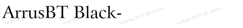 ArrusBT Black字体转换